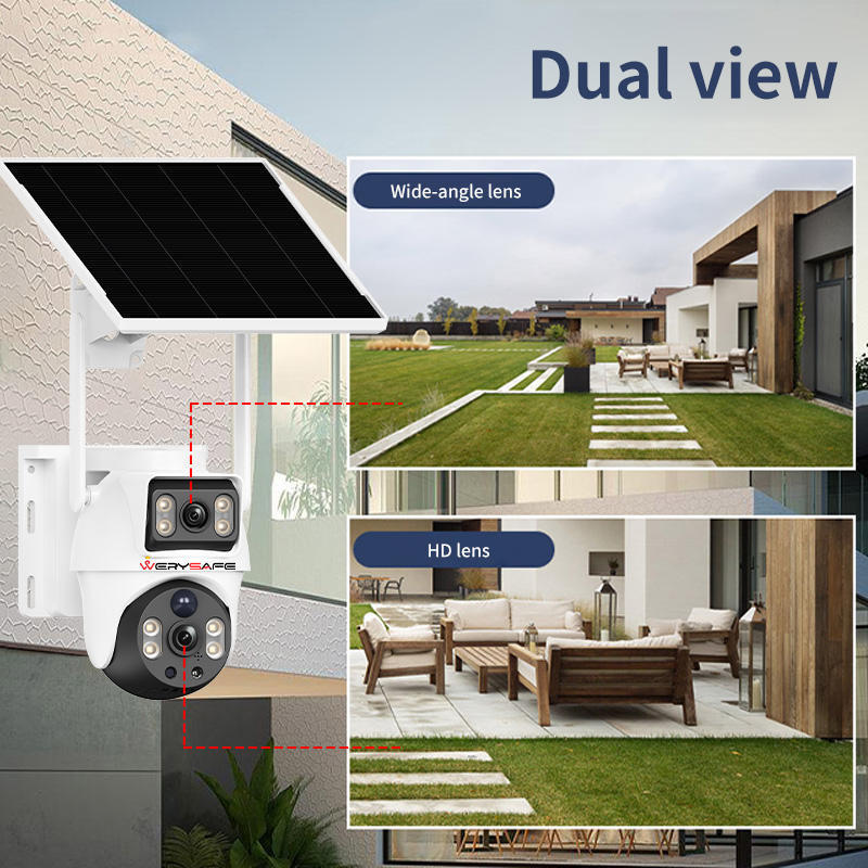 Câmera Solar Sistema de Monitoramento Solar BP9-V380 360° Externa Visão Noturna Áudio em Oferta na Shopee