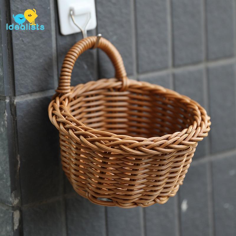 Idealistas Cesta De Parede Estilo Boho Cestas De Armazenamento Tecidas À Mão Cozinha Gengibre Alho Cebolinha Ovo Caixa D em Oferta na Shopee