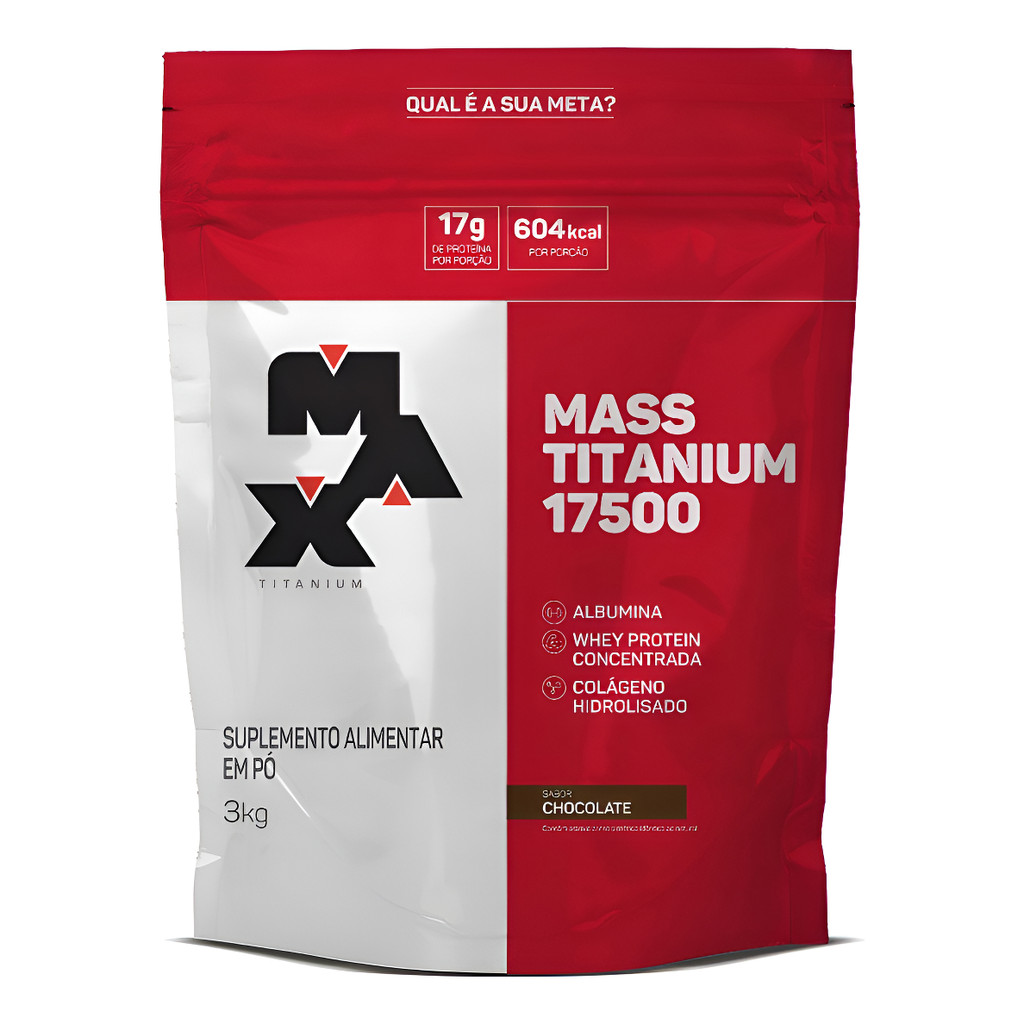 Hipercalórico Mass Titanium 17500 3kg - Max Titanium Sabor C