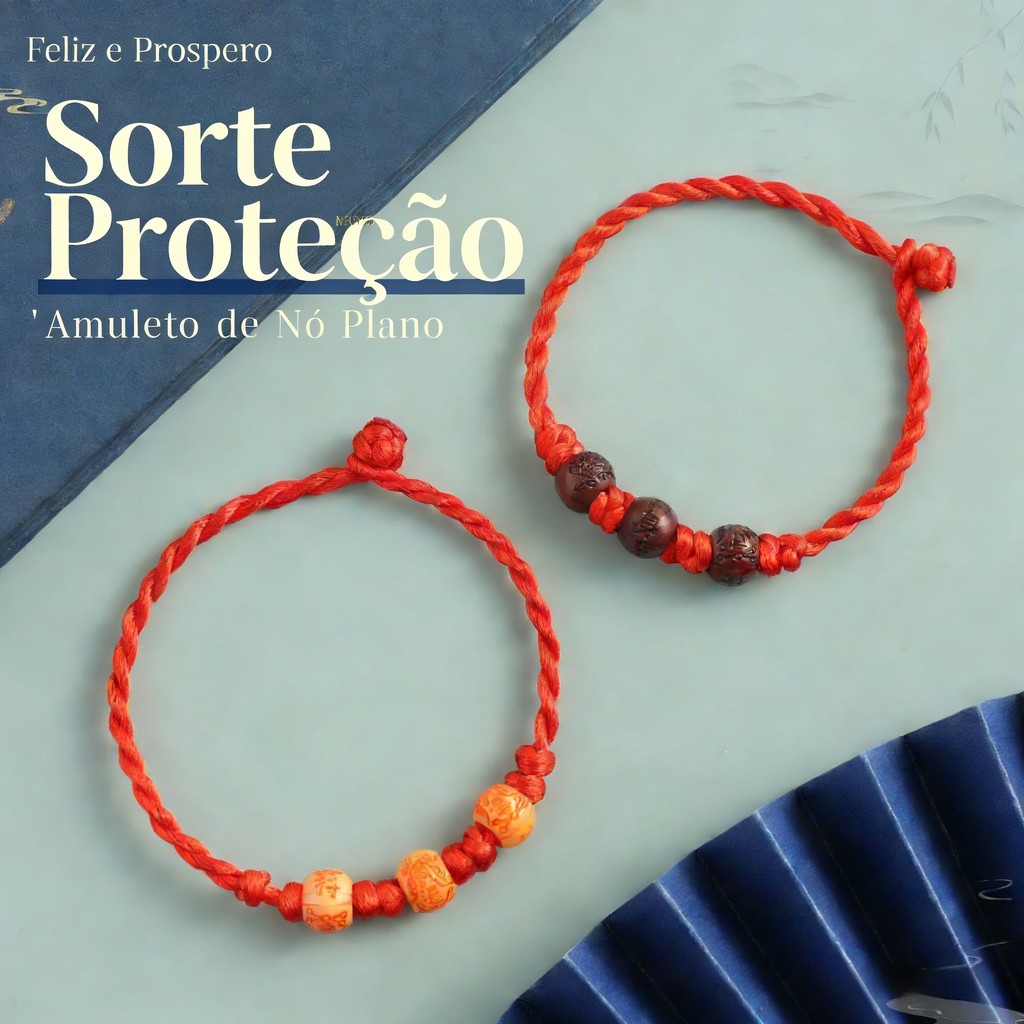 Pulseira de Corda Vermelha Feita à Mão para o Festival do Barco Dragão, Estilo Étnico, Amuleto de Corda de Mão, Ano do Z em Oferta na Shopee