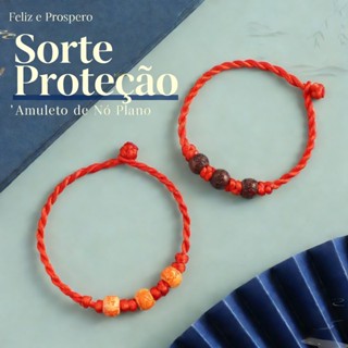 Pulseira de Corda Vermelha Feita à Mão para o Festival do Barco Dragão, Estilo Étnico, Amuleto de Corda de Mão, Ano do Z em Oferta na Shopee