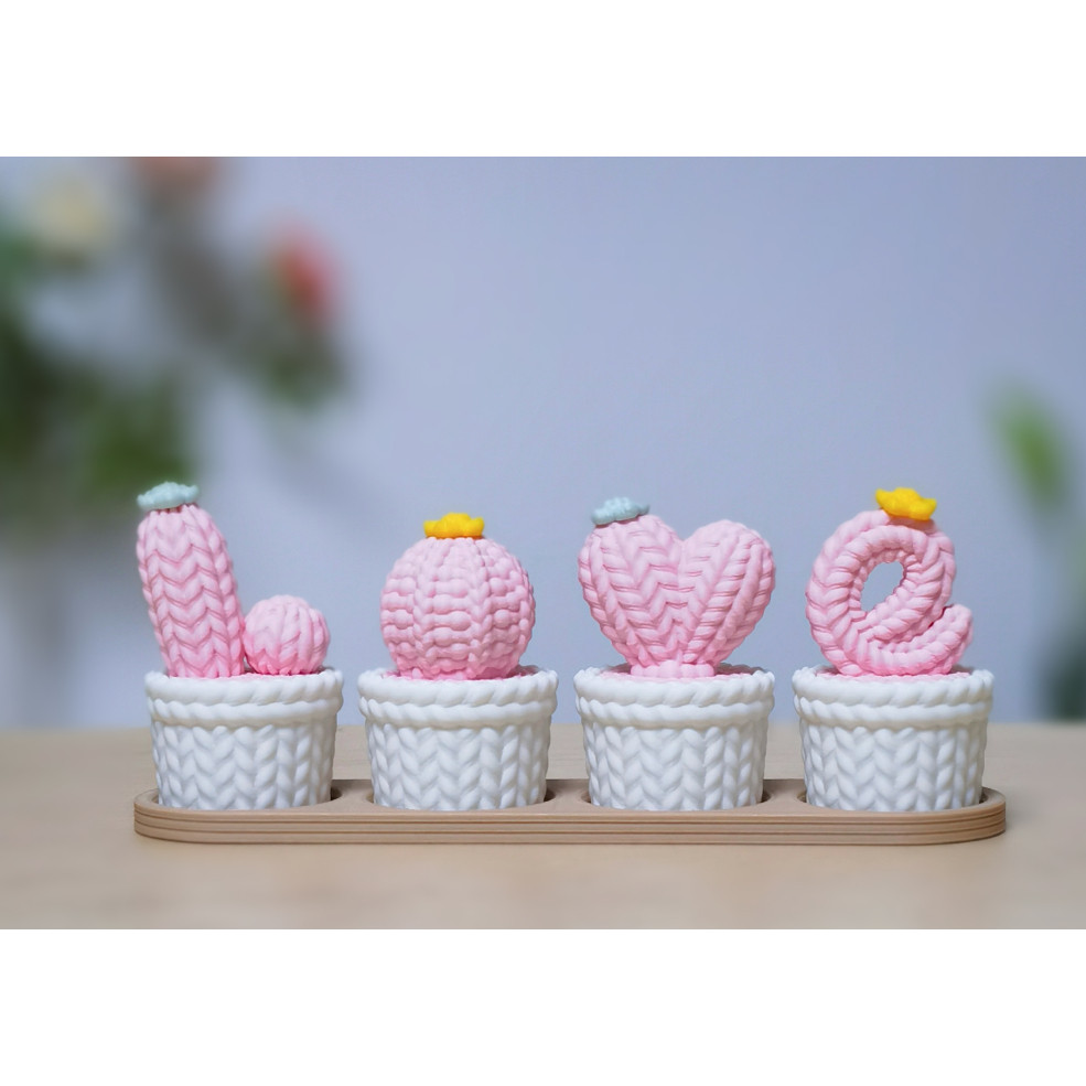 Decoração de Cactos em Impressão 3D | Kit Decorativo Moderno | Enfeite para Casa e Escritório