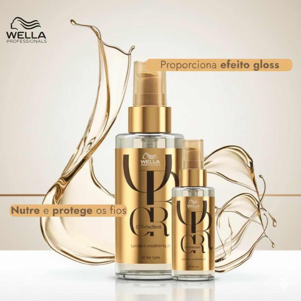 Óleo Capilar Wella Shiny & Smooth | 100ml | Cabelos macios e brilhantes