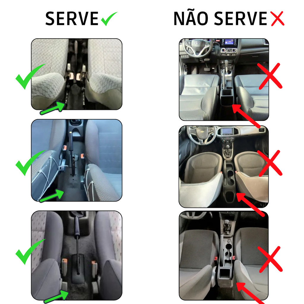 Console Automotivo Adaptável Gol Parati Saveiro Voyage Preto