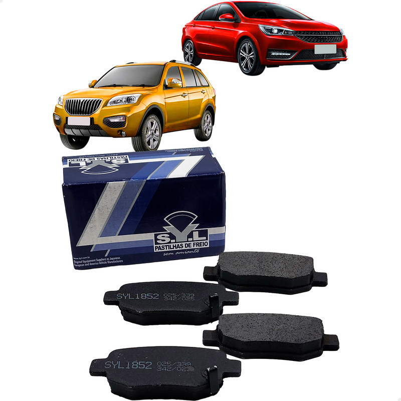 Jogo Pastilha De Freio Traseira Chery Arrizo 5 Arrizo 6 Cielo Tiggo 2 Lifan X60 2013-2012 SYL