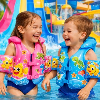 Kit Colete Inflável Boia de Braço Infantil Salva Vidas Bebê Menino Menina Piscina Natação Praia Lago