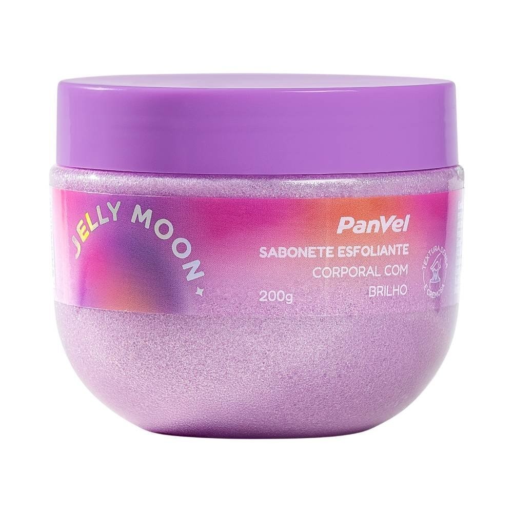 Sabonete Esfoliante Corporal Com Brilho Jelly Moon Panvel 200g em Oferta na Shopee