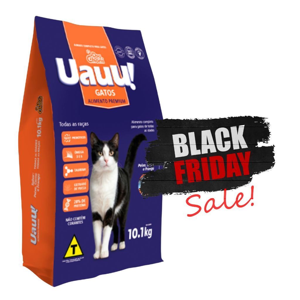 RAÇÃO UAUU GATO TODAS AS FASES DE VIDA 10.1 KG  (28% De Proteína) em Oferta na Shopee