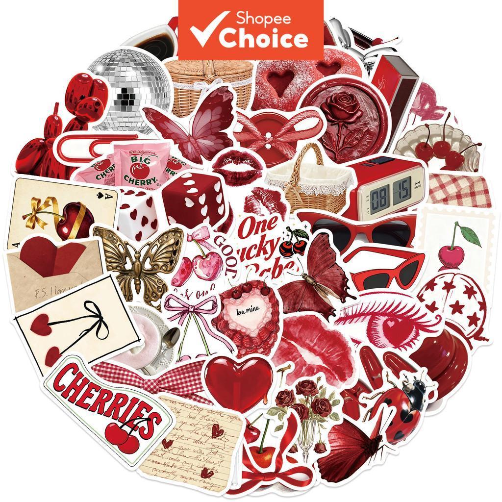 50 Pçs Y2K Cereja Dos Desenhos Animados Adesivos Na Moda Graffiti Decalques De Vinil À Prova Dwaterproof Água Para Caso em Oferta na Shopee