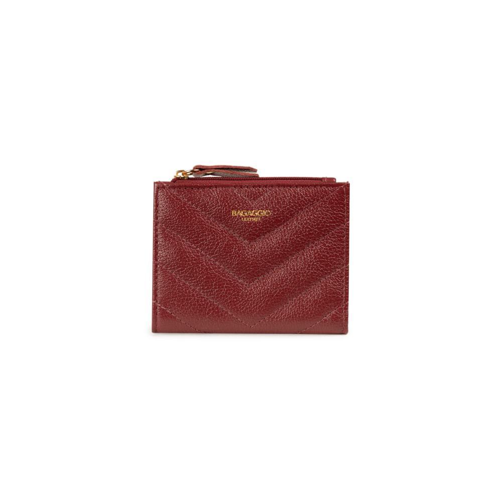 Carteira Feminina de Couro Botão Zig Zag Metalasse Vinho em Oferta na Shopee