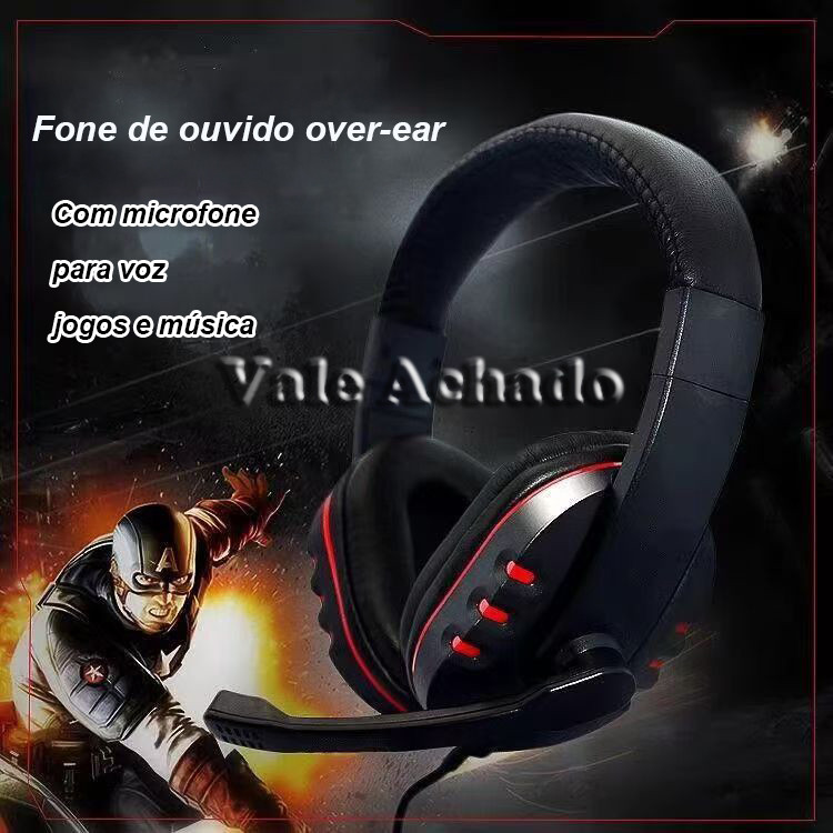 Fone de Ouvido, Fone Gamer Esportivo, Fone Over-ear, Fone Jogos, Microfone Ajustável, Várias Cores Disponíveis — R$ 35,00 em Shopee