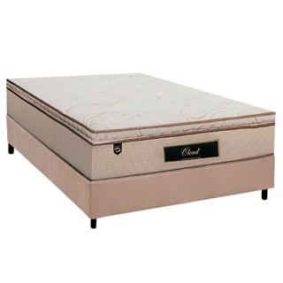 Conjunto Box Casal: Colchão Molas Luckspuma MasterPocket Cloud + Base CRC Suede Clean(138x188) em Oferta na Shopee