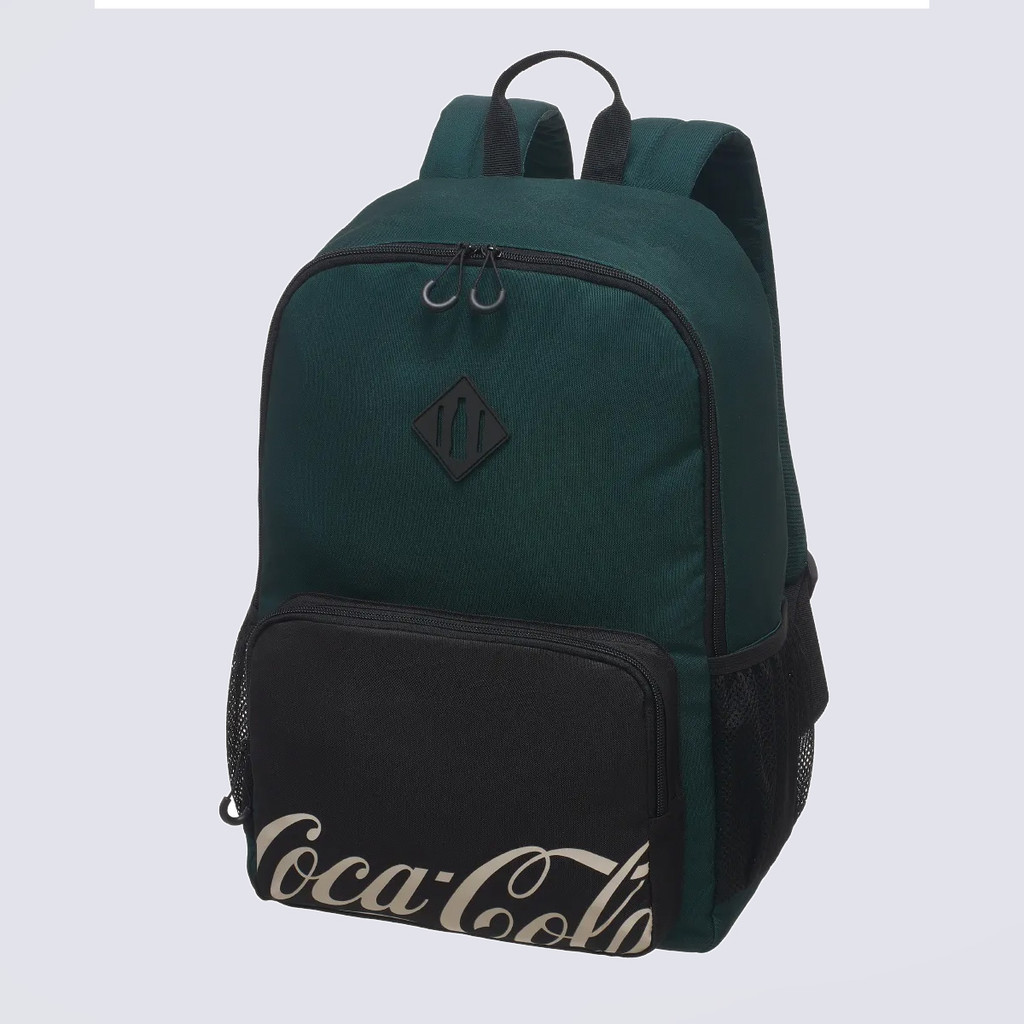 Mochila Coca Cola Core Verde e Preta em Oferta na Shopee