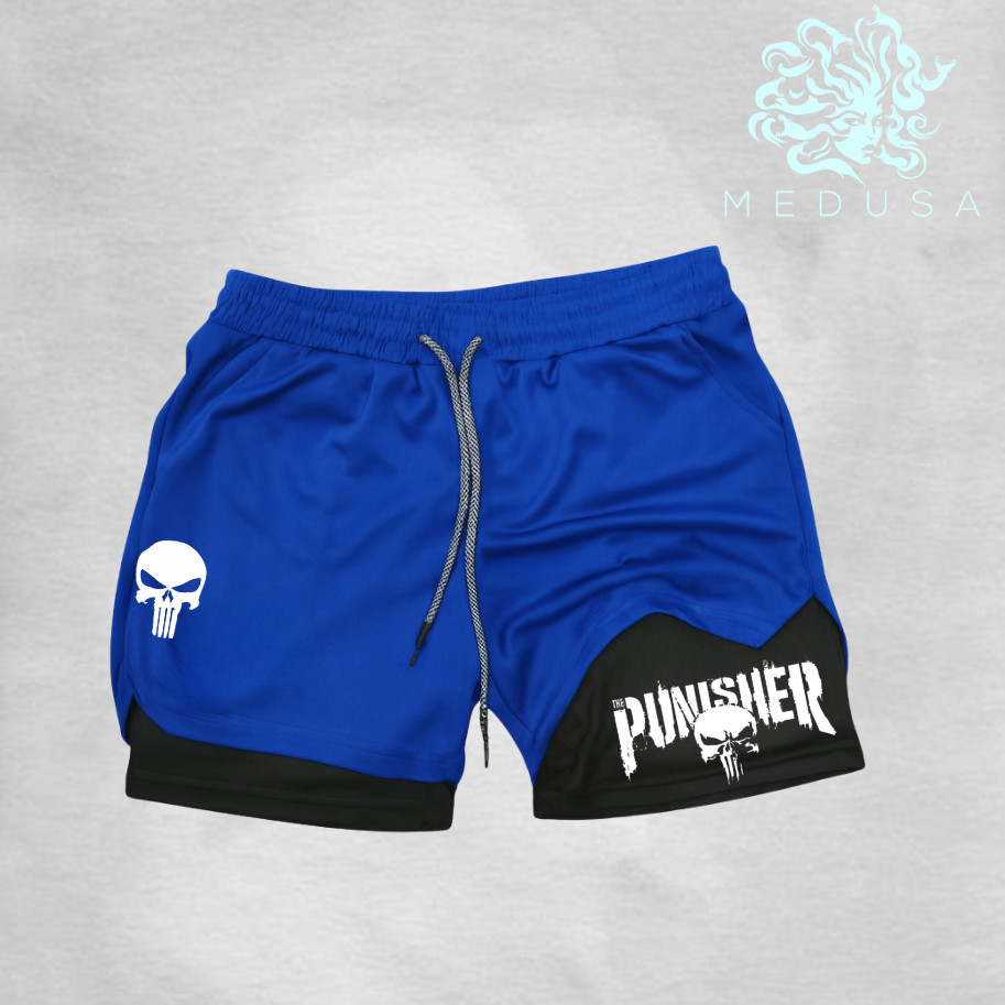 Bermuda De Compressão 2 Em 1 Dry Fit Com Elastano CAVERA Academia Corrida CrossFit Intenso Tecido Leve