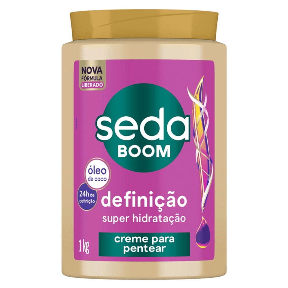 SEDA BOOM DEFINIÇÃO 1KG CREME PARA PENTEAR SUPER HIDRATAÇÃO em Oferta na Shopee