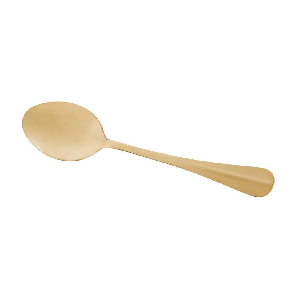 Colher para Servir Lyor Positano Dourada de Aço Inox 26cm