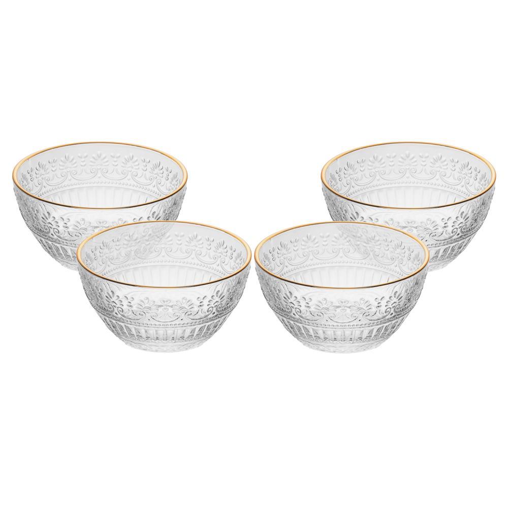 4 Bowls Wolff Mauve com Fio de Ouro 12,5cm x 6,5cm Cristal em Oferta na Shopee