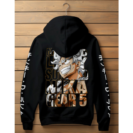 Blusa Moletom One Piece Monkey D Luffy Nika Deus do Sol