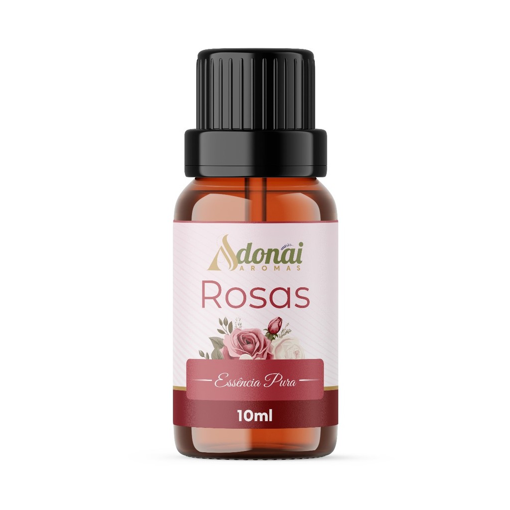 Essência de Rosas 10ml Aromatizador Ambiente Aroma Floral Intenso Para Difusor Elétrico e Umidificador Adonai