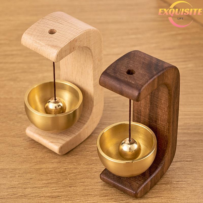 [EL-t] Campainha Autoadesiva Estilo Japonês/Sinos De Vento De Madeira Dopamina/Sino De Colisão De Latão Magnético Decora