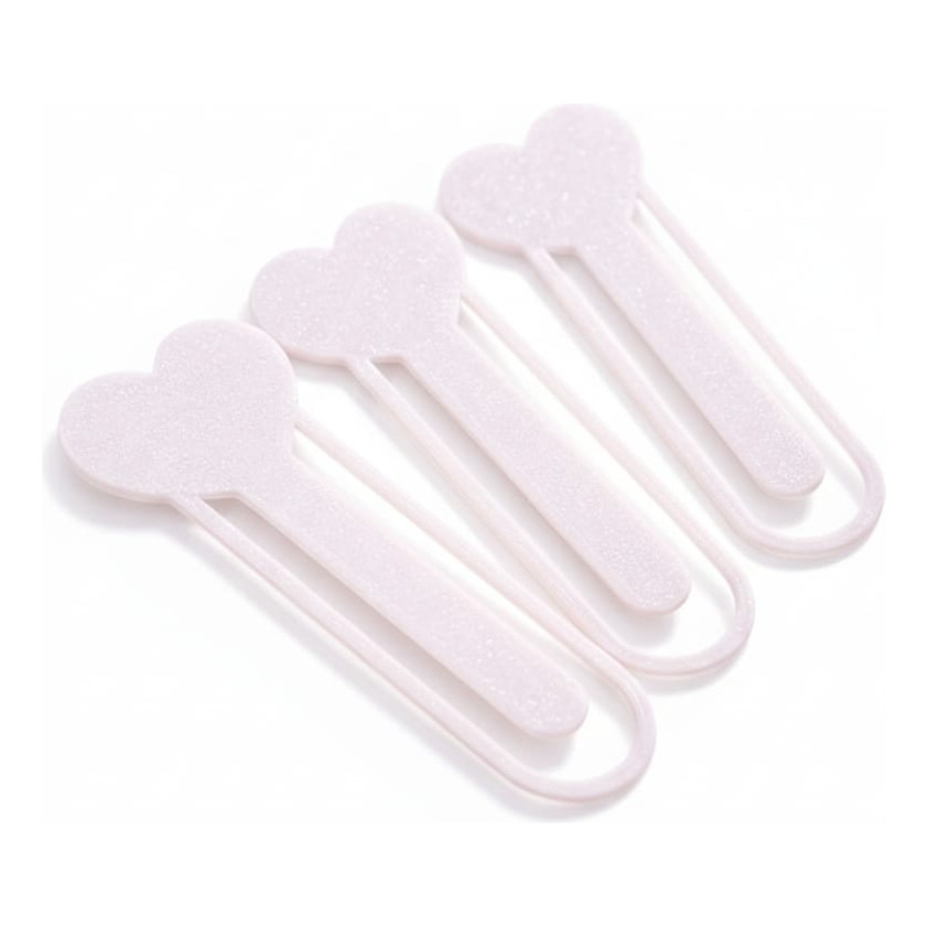Clips Coração para Papel | Marcador de Página Fofo Papelaria Kit 10un