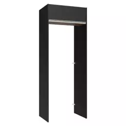 Porta-Geladeira 83 cm 1 Porta Basculante Preto/Rustic/Preto Glamy Madesa