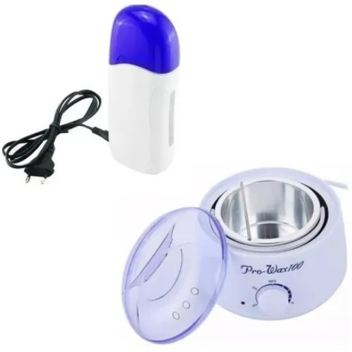 Kit Aquecedor Panela De Cera Depilação 400g + Rolo Depilatorio em Oferta na Shopee