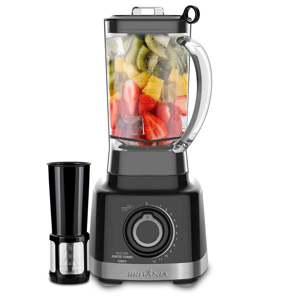 Liquidificador 1200w BLQ1300P Turbo Britânia - Preto.