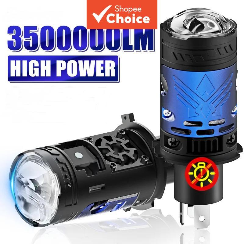  Lente Projetora de Farol LED H4/9003/HB2 de Alta Potência Canbus Luz Forte 35000LM 160W Ventilador Turbo de