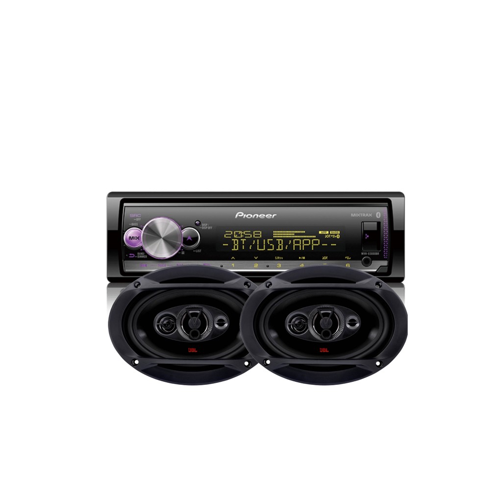 Radio Som Automotivo Pioneer Mvh X3000br Bt + 4 Alto Falante Jbl 6X9 Polegadas Flex