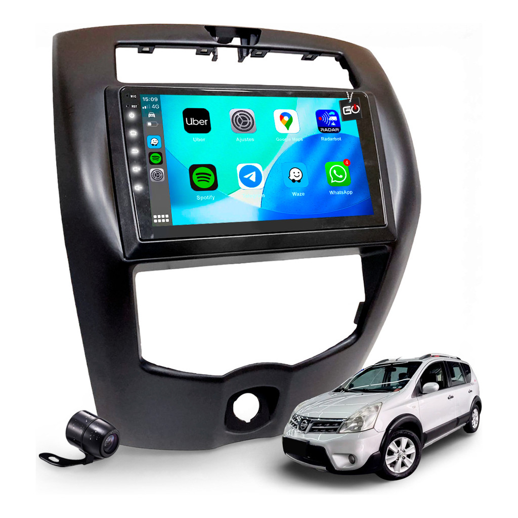 Kit Multimídia Mp10 Carplay Sem Fio Livina 2010 À 2014 9pole