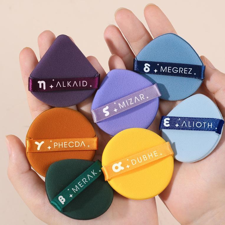 Puff De Pó De Maquiagem Triangular – Almofada De Ar Macio , Base Úmida Seca , Portátil