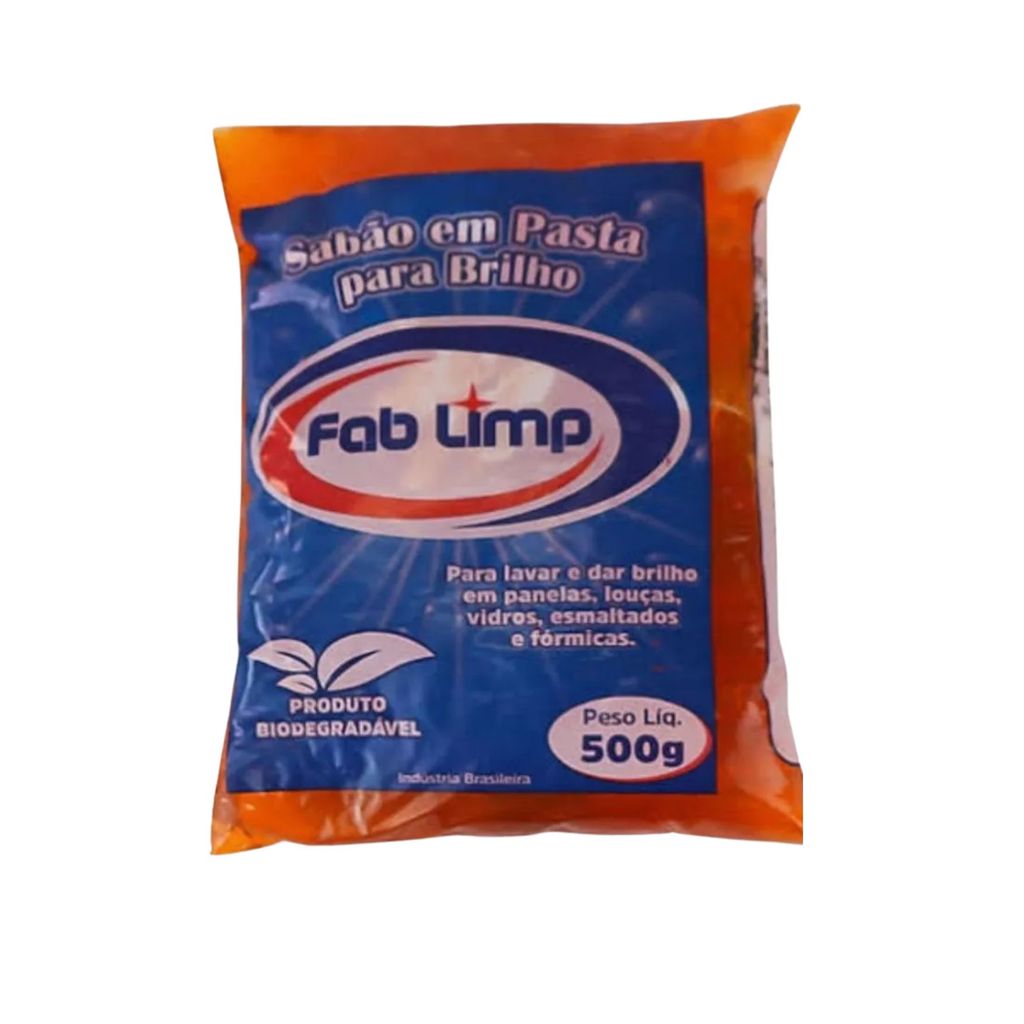 Sabão em Pasta para Brilho FAB LIMP 500G Saquinho