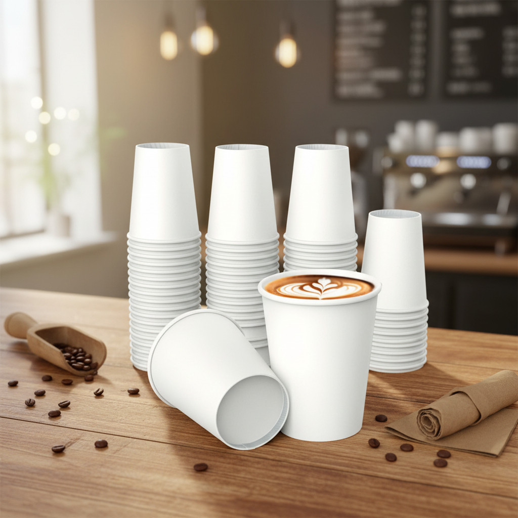 Copo Papel 200ml Descartável Biodegradável 100uni Branco