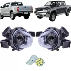 KIT LANTERNA LUZ DE PLACA TOYOTA HILUX 2005 A 2014 PAR COM SOQUETE E LÂMPADAS LED 12V ILUMINAÇÃO