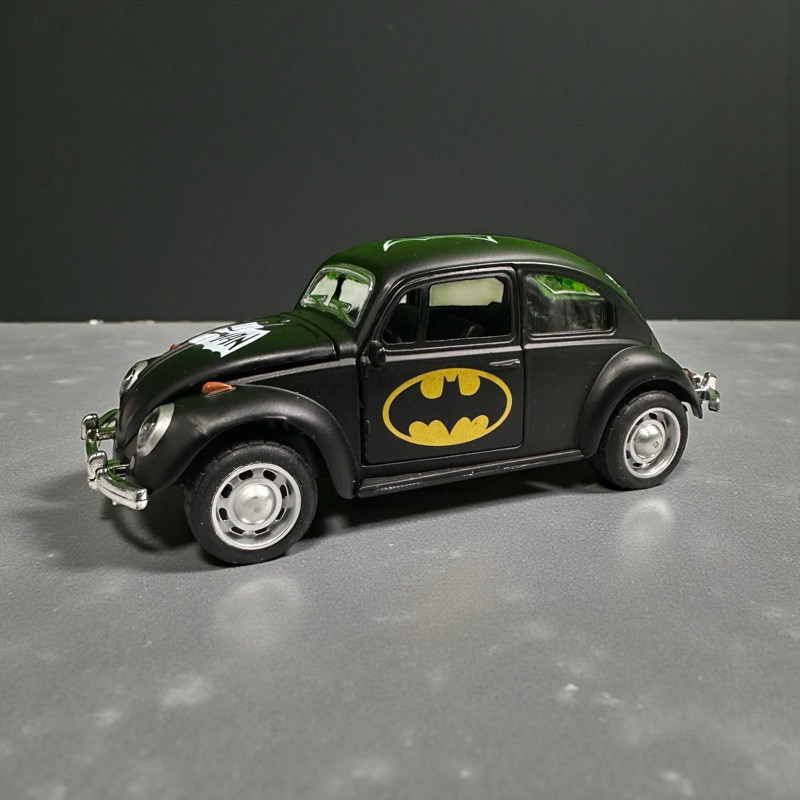 🦇🚗 Miniatura Fusca Batman Preto – Estilo Geek, Diversão e Colecionismo em Um Só Produto! 🚗🦇