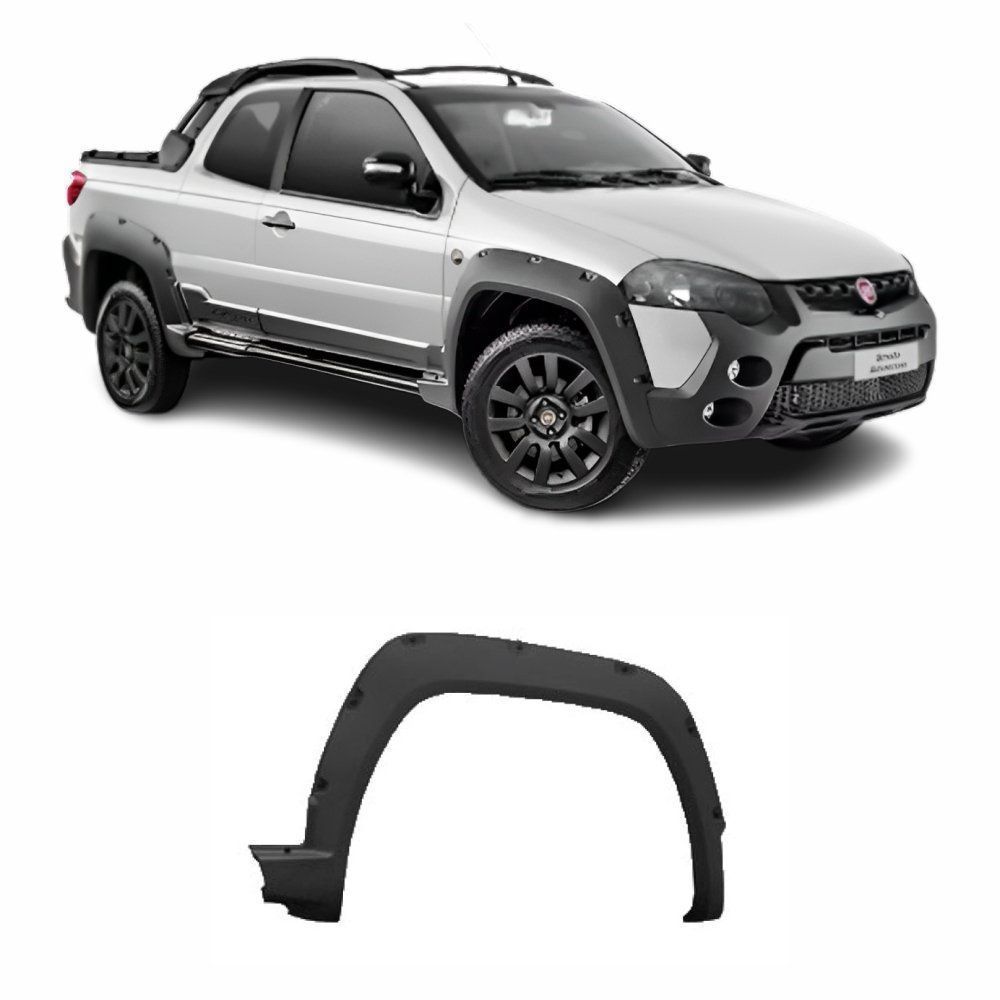 Moldura Paralama Dianteiro Fiat Strada Adventure Locker 2014 2015 2016 2017 2018 2019 2020 2021 Lado Direito Passageiro