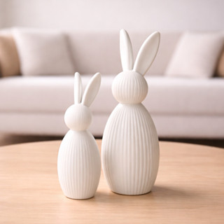 Kit Decoração de Páscoa com 2 Coelhos Decorativos Enfeite Temático para Sala e Mesa em Oferta na Shopee