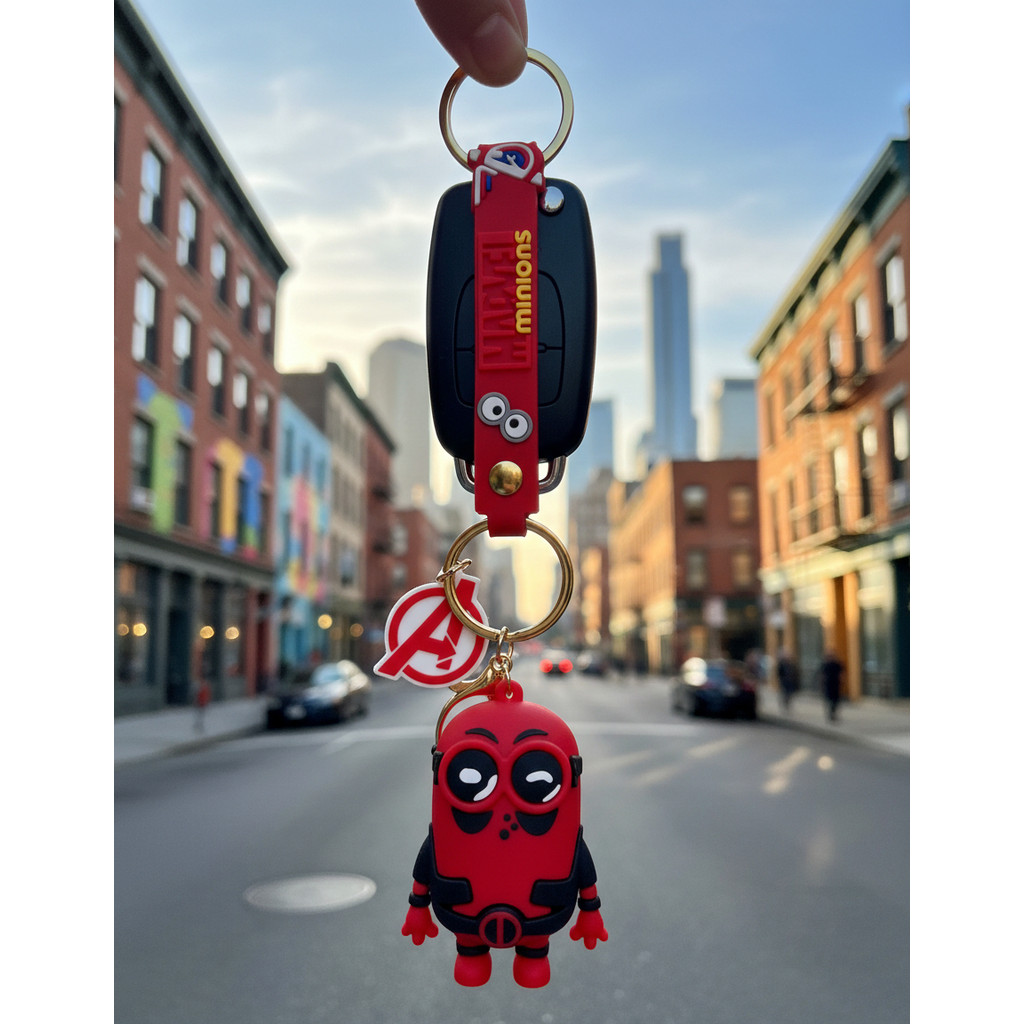 Bob Minion 3d Chaveiro Plástico Resistente Cor Chaveiro Minion Herói Red
