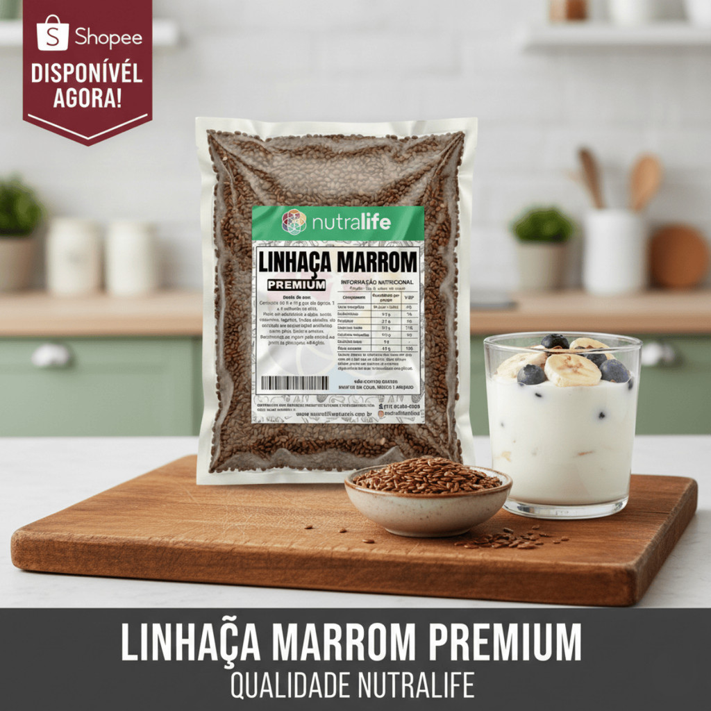 Linhaça Marrom Premium Nutralife - Rica em Fibras e Ômega 3