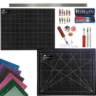Base Para Cortes Dupla Face Autocura Multiuso Artesanato Patchwork Scrapbook Kit Estilete de Precisão 13pcs Regua 60cm em Oferta na Shopee