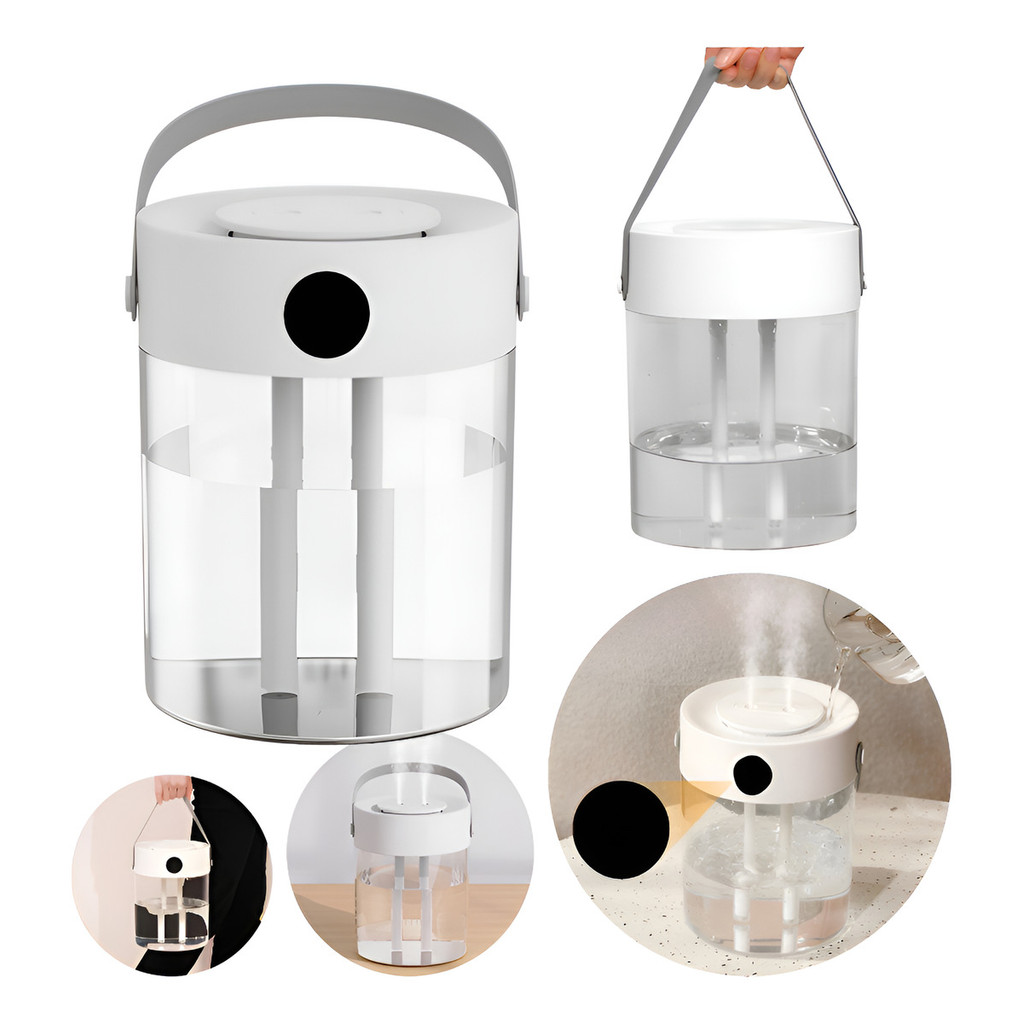 Umidificador De Ar 3000ml Display Digital Grande Autonomia Silencioso Com Led