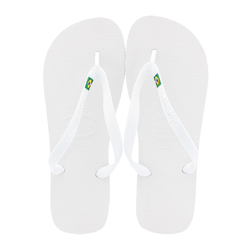 Sandálias Havaianas Brasil Branco Tamanho 35/36 com 1 Par em Oferta na Shopee