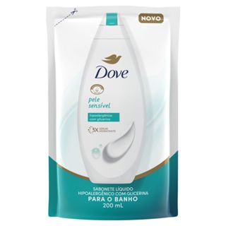 Sabonete Líquido Dove Pele Sensível Refil 200ml em Oferta na Shopee