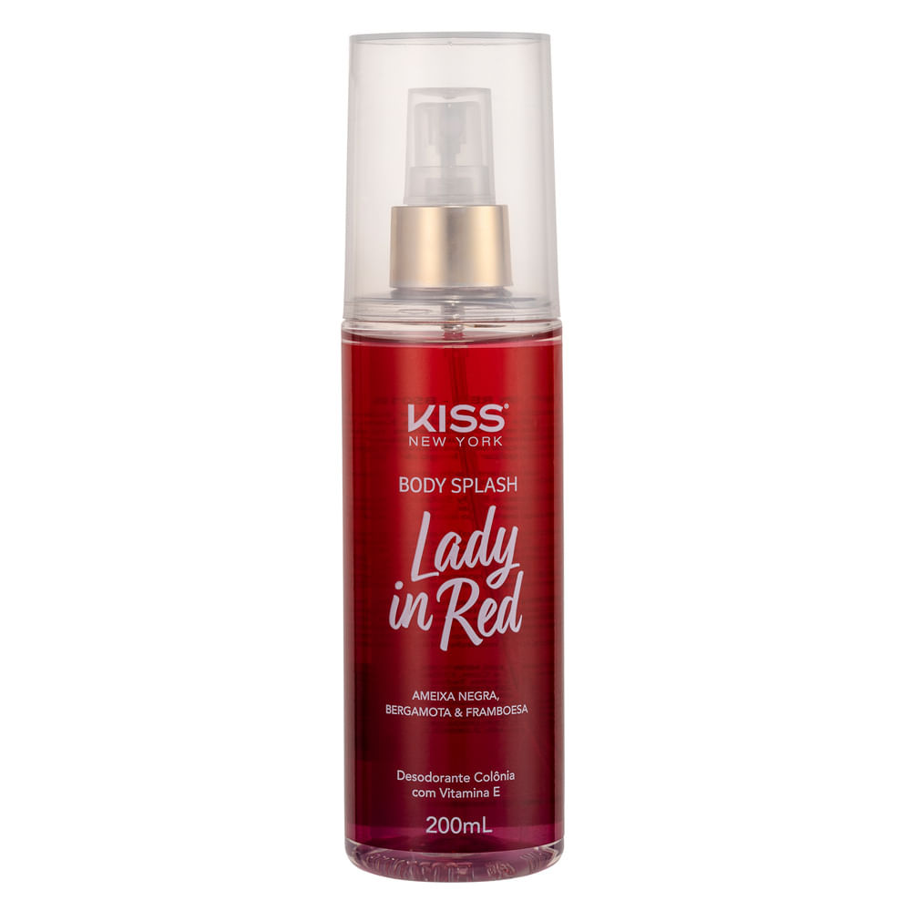 Body Splash Kiss New York Lady in Red 200ml em Oferta na Shopee