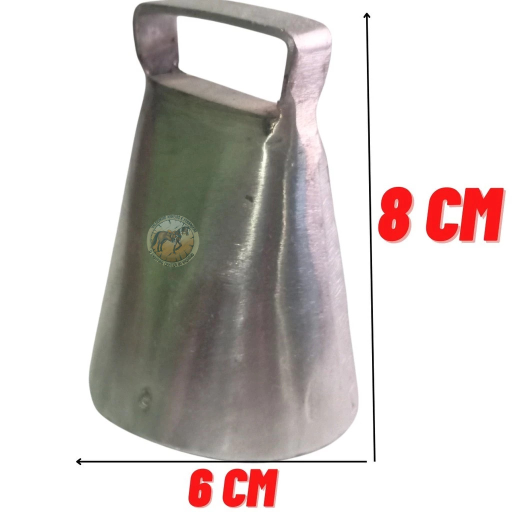 Sino Para Boi Vacas Cabras de inox Sincerro Bode Cabritos Bezerros Garrotes pequeno 8 cm
