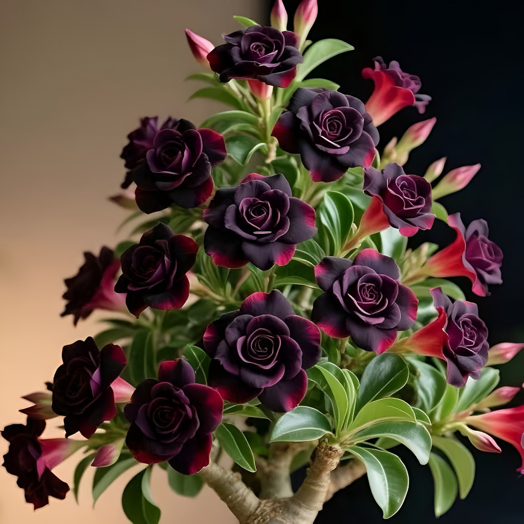 10  Sementes De Rosa Do Deserto Planta Exótica Para Vaso A-II