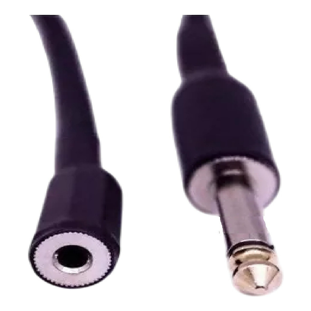 Cabo P10 Macho Mono X P2 Stereo Femea ( Extensor ) 7 Metros