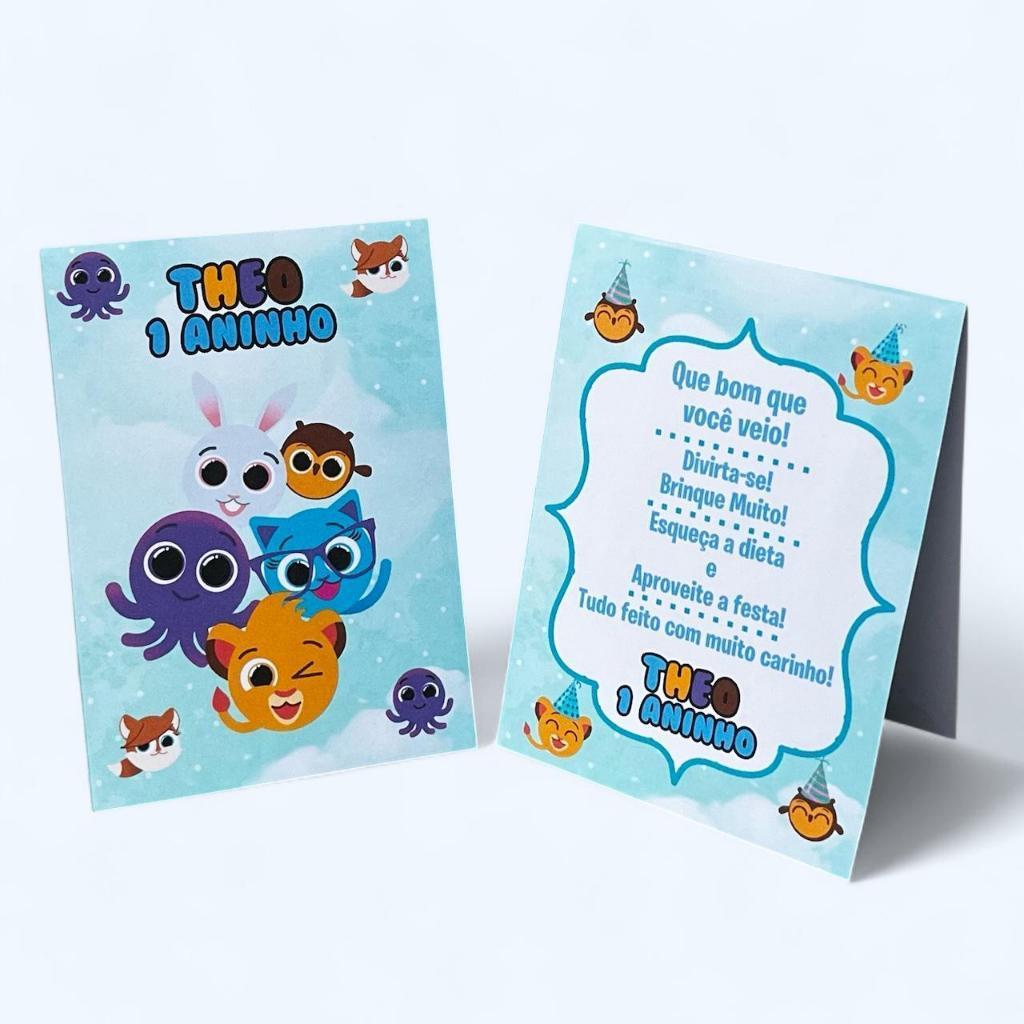 20 Cartão de Mesa Bolofofo Para Aniversário Centro de Mesa Personalizado Bolofofos Lembrancinha