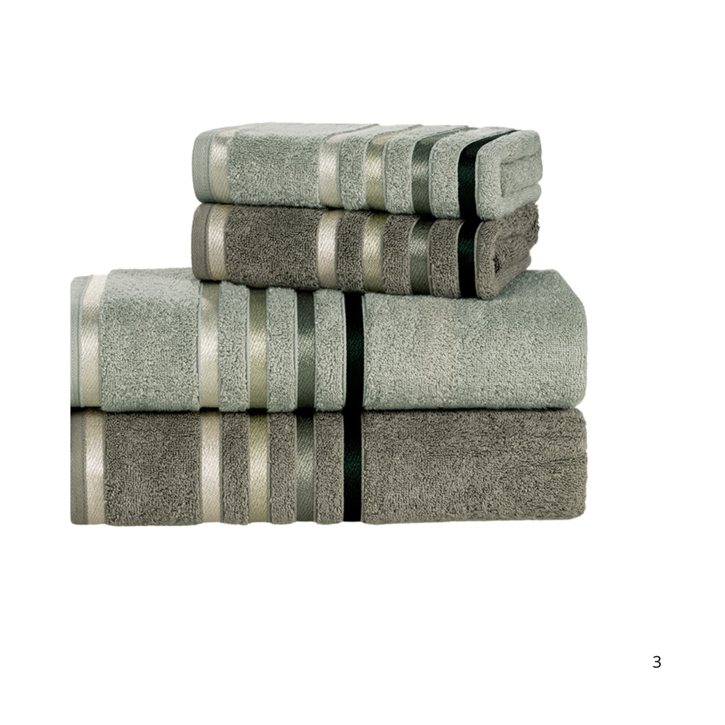 Jogo Toalhas Banhão Gigante 2 Banho 2 Rosto Lumina Karsten 4 peças Fio Penteado 100% Algodão Premium